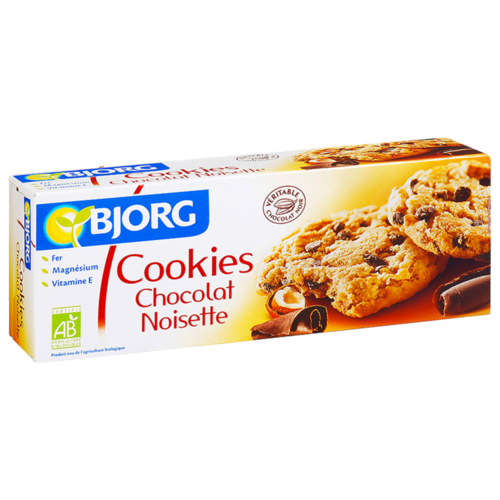 Biscuits cookies chocolat noisette bio